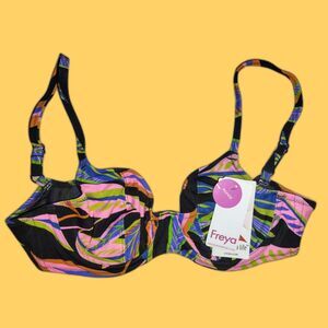 NWT Freya Desert Disco Plunge Underwire Bikini Top Size 30DD 30E Tropical Beach